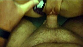 Amateur couple in homemade webcam session with blonde wife