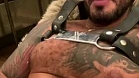 Gay Bodybuilder Strokes Big Black Cock