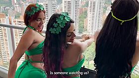 Sluts Lick Pussy On Balcony!