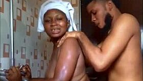 Me n my African girl poundin' doggystyle after shower