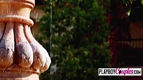 Watch this couple swing and fuck wildly in the red room orgy!