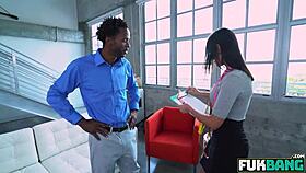 august ames spots a huge bulge and fucks it hard.