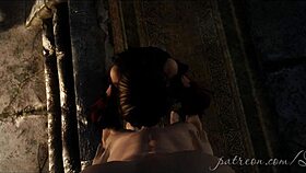 3d animated babe enjoys a fun adventure