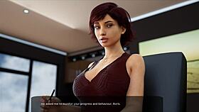 In the game Milfy City, a perverted psychologist dubs naughty teens with big asses and tits