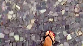 Austrian teen twink Caminha explores Flamengo park before a steamy home shower