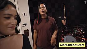 What Makes This Brunette Pornstar Suck Cock So Hard With Her Natural Tits?