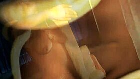 pretty brunette bolly babe undresses and dances seductively on stage with nude teasing