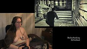 Naked bbw plays with her big ass monster