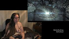 Naked bbw plays with her big ass monster