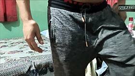 Young guy pays mature Latina for sex, finishing with a messy cumshot inside.