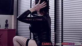 Hey gimp, take this trans domina’s hard pounding and sticky finish