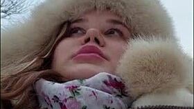 Chubby Cute Girl Rips Pantyhose to Finger Wet Pussy in Taxicab