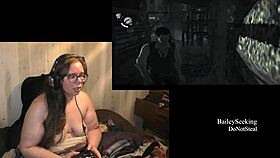 Naked bbw plays with her big ass monster