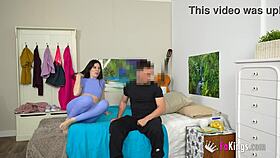 Mia Gallardo seduces her trainer for a hidden porno.