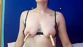 latina plays a relaxing candlelight game with wet elements