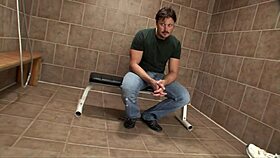 Cute asian nurse takes a shower in the hospital