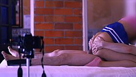 latina teen explores wild fantasies with friend in apartment, reaching orgasm in tight, shy cheating session!