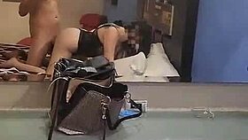 Latina milf brought by husband for first time