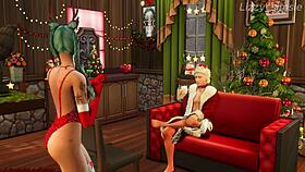 Hey, Tav rides Astarion on Christmas Eve in Sims 4!