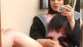 i'm a shemale, masturbating and giving handjob to cumshot, oops i meant surprise