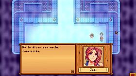 Jodi and Caroline relax in Stardew Valley spa