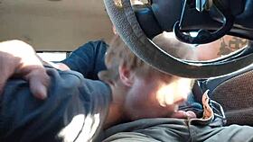 guy gets road head from black cock in socks