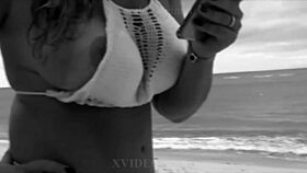 my wife showing off on brazilian beaches