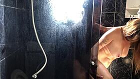 Young Guy's Steamy Bathroom Encounter with Friend's Aunt