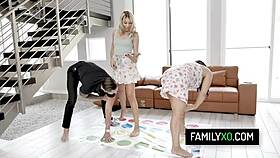 Blonde Teen Step Sister Chanel Greys Hard Fucked on Sofa