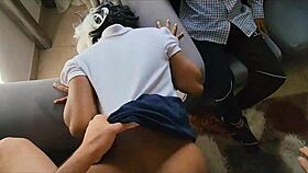 The landlord collects rent by fucking my stepdaughter Tayler's ass hard at the party.