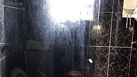 Young Guy's Steamy Bathroom Encounter with Friend's Aunt