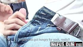 Slutty stewardess christen courtney feels the thrill of giving sloppy blowjob in uniform, her big tits heaving with emotion.