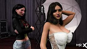 Big tits shake during gym workout in episode