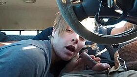 guy gets road head from black cock in socks