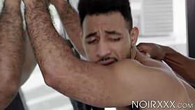 muscled adrian hart oils my body for smooth cock insertion, but the creampie surprises