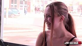 Simona dreweova is sucking and fucking a stranger in our fucktruck in public.