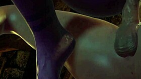 Sexy Purple Elf With A Big Round Butt Bouncing On Top In Pov 3d Porn