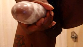Hallelujah Johnson Masturbating with a Sex Toy in Close-Up Action