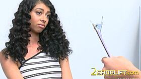 petite teen pays for shoplifting with blowjob and doggystyle