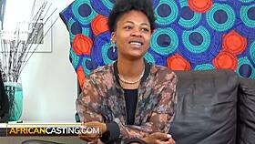 i swear, dis black housewife gave outdoor blowjob after fake interview, so hard!