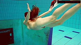Hairy ginger polish teen underwater, what are you hiding?