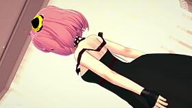 anya heats cock in adult costume