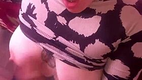 Enjoying a delicious treat with lots of saliva and milk in the mouth