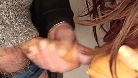 Slut Takes Big Cock In Mouth With Passion!