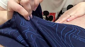 i massaged his penis through her panties, tormenting it so bad, but i kept holding back the orgasm, with my mother in law and friend watching, kissing and fingering her young body