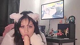 masturbating with tantaly's male toy, so fun 😏