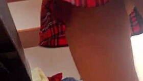 Spying under skirts of Argentine secretary Nataly in hidden cam