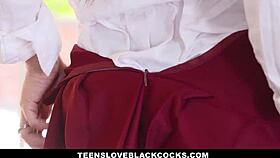 Secretary enjoys a relaxing bbc anal session