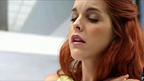 Redhead student fucks guy in study room 😏