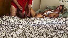 Remember to use a condom with your friend's wife's shaved pussy